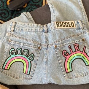 Ragged Priest Lt Blue Good Girl Embroid Pkt, Sz 32